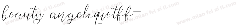 beauty angelique.tff字体转换